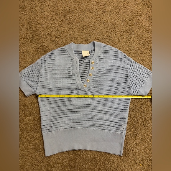 Varley Callie Knit Top in Cashmere Blue - Picture 6 of 6